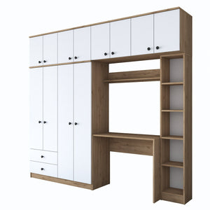 Armoire avec bureau et étagères intégrés Virro