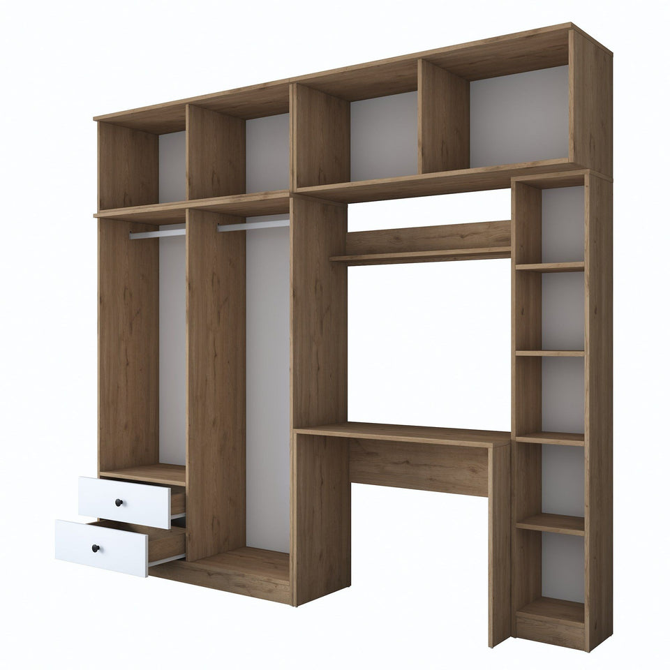 Armoire avec bureau et étagères intégrés Virro