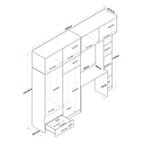 Armoire avec bureau et étagères intégrés Virro