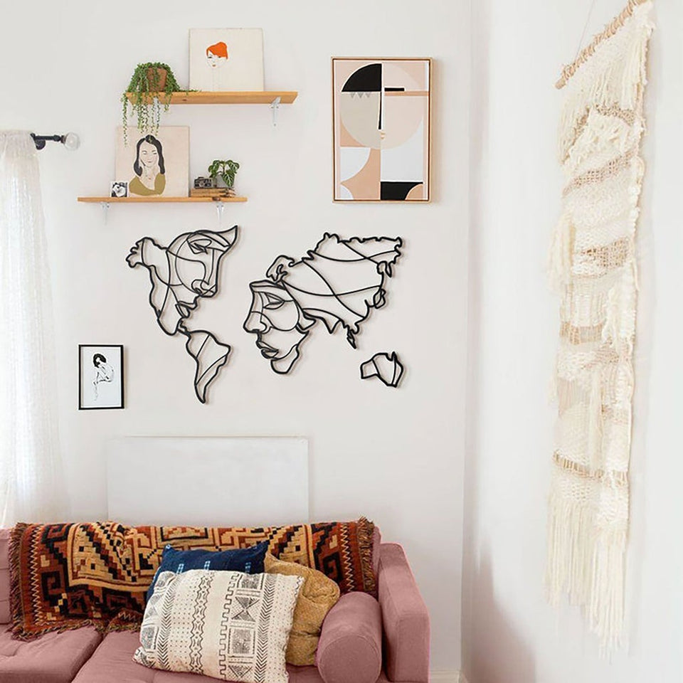 DÉCO MURALE CARTE DU MONDE